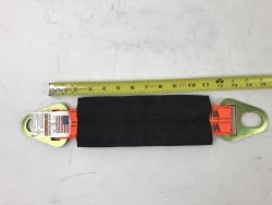 Axle Strap- HD- Short 12" Double Ply Orange Diamond Weave and Sleeve