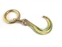 8 inch Forged J Hook with Big Round Welded Ring 5,400 lb