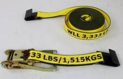 2" x 30' Cargo Ratchet Straps w/ Flat Hooks