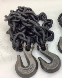 1/2" x 20' G100 Heavy Equipment Chains with Grab Hooks and USPS Priority Shipping Included!