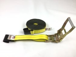 2" x 30' big yellow ratchet flat hook
