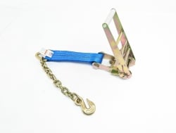 3 Ratchet Handle with Chain and Grab Hook End 5400 lbs - Length and Color Options