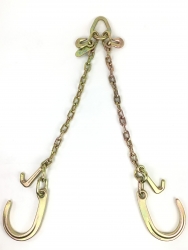 24" V-Bridle Chain with 8" Sport-J / Mini-J Hook Cluster and USPS Priority Shipping Included!