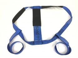 Bonnet tire strap w 4" top strap and codura sleeves - Blue