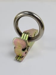 E-Track Connector- Flat Latch- O-Ring- 6,000lbs break (standard small ring)