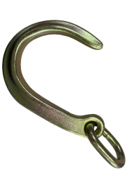 8 inch Forged J Hook with small welded ring 5,400 lb