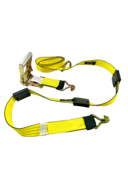 TECNIC 3-point Wire Hook Carhauler Ratchet Wheel Strap - Yellow