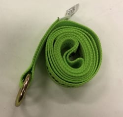 10ft Hi-Viz Green DIAMOND WEAVE Lasso Straps w Steel O-Ring- Box of 32