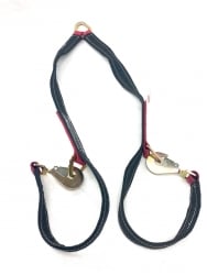 57" Diamond Weave Webbing Towing V-Bridle Strap with Twisted Snap Hooks & Delta Rings Color Options
