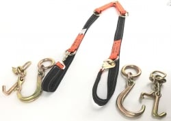 Multi use Diamond Weave axle strap bridle with RTJ and forged 8" J hook-includes USPS Shipping!