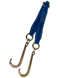 4" X 36" V Bridle with 15" Forged J hook