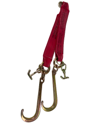 4" X 36" V Bridle with 15" Forged J and TJ hooks