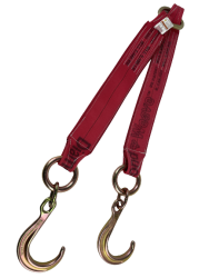 4" X 36" V Bridle with 8" Forged J hooks