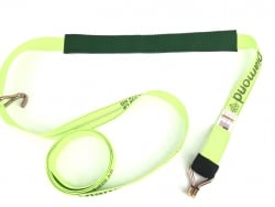 HI VIZ GREEN Diamond Weave 14 ft Low Profile Wheel Strap with Wire Hooks