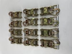 12 PACK Texas 2" Short Wide Ratchet Handle with Bolt on Swivel-J Hook