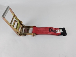 Ratchet Handle w 12"x4" DIAMOND WEAVE Strap and Flat Hook