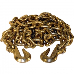 1/2" x 10' G70 Heavy Equipment Chains with Grab Hooks