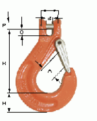 3/8" G100 LacledAlloy Clevis Sling Hook with Latch