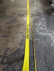 4" X 28' w/ Flat Hook - Yellow
