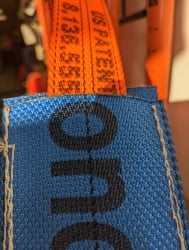 16 inch long strap of 4" sewn Diamond Weave webbing to protect your strap