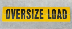 Aluminum OVERSIZE LOAD sign with hinges 84x12 (fold to hide)