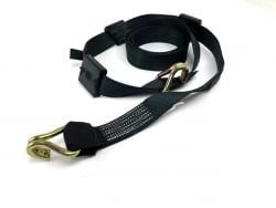 12 FT Diamond Weave REWH Wheel Strap-with Rubber Cleats-BLACK
