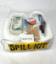 Oil Spill Kit with Shaker Carton of Supersorbent and Wood Plug- Pattie Mix Kit