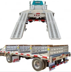 16 ft Long 23,000 Pound Aluminum Ramp Loading System - Load Levelers & Hangers