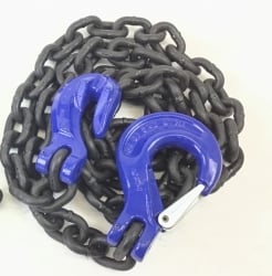 1/2" x 10' G100 Heavy Equipment Safety Chains with Peerless Grab / Sling Hooks