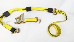 Short Swivel-J Ratchet Wheel strap FULL 10 foot w Tread Grabs