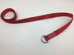 RED DIAMOND WEAVE Lasso Strap with Steel D-Ring