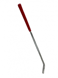 28" Chrome Tie-Down Bar for Car Haulers with Grip Sleeves