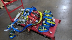 14 FT RED, WHITE, AND BLUE STRAP PACKAGE--36 STRAPS