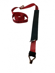 16' Low Profile Grip Sleeve Red Diamond Weave Wire Hook Wheel Strap