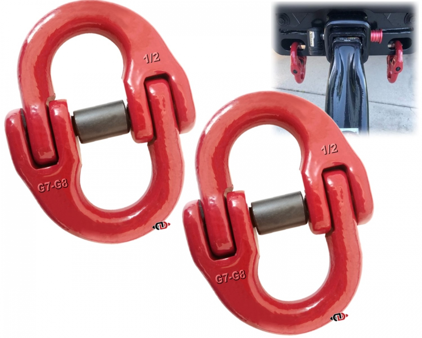 2 Pack Of 1 2 G80 DARK Red Hammerlock Coupling Link Kits For Heavy 2 Pack Of 1 2 G80 DARK Red Hammerlock Coupling Link Kits For Heavy