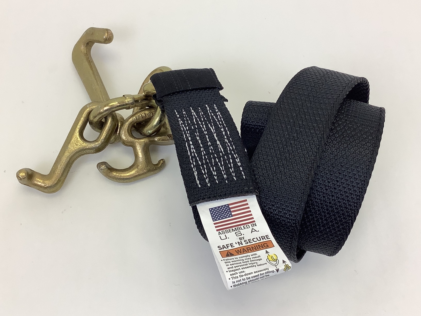 10' Diamond Weave Frame Hook Straps with Snap Hook Ratchet Handles